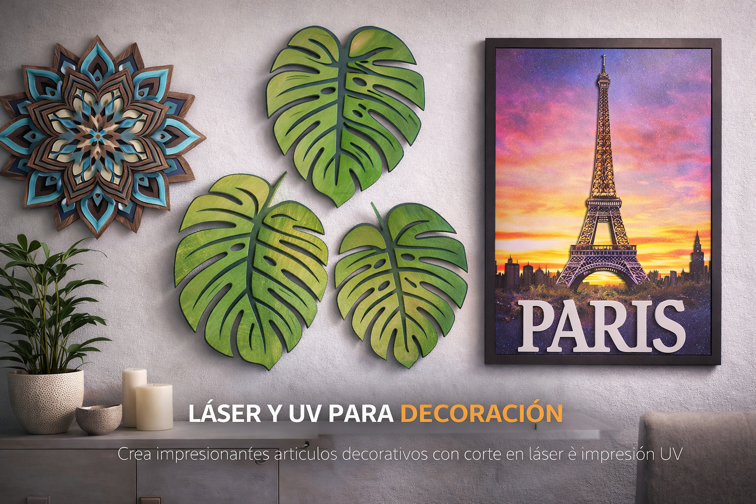 Decoración, eventos y artículos promocionales